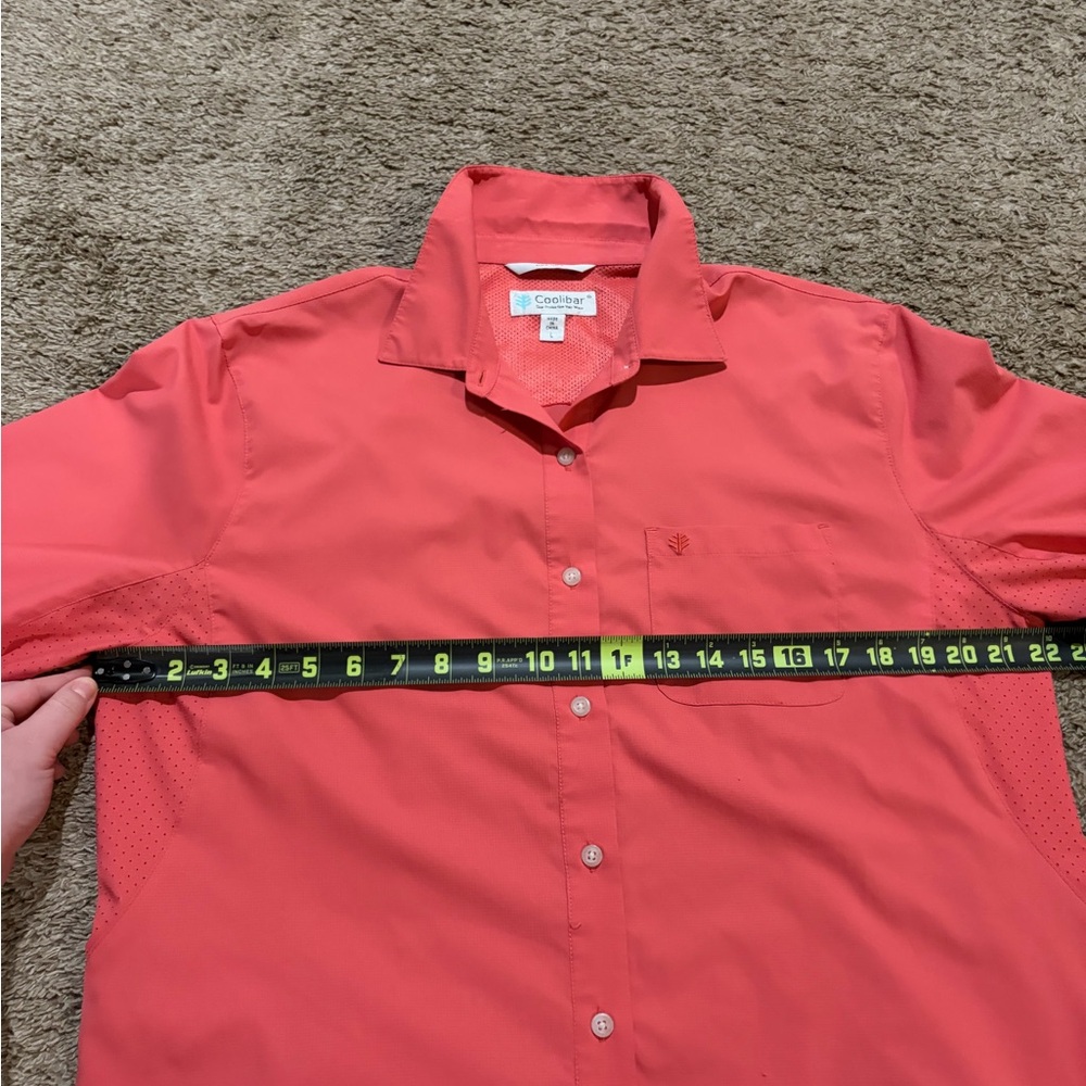 Coolibar Outdoor UPF 50+ Sun Travel Pink Shirt Woman’s Large - Picture 7 of 9
